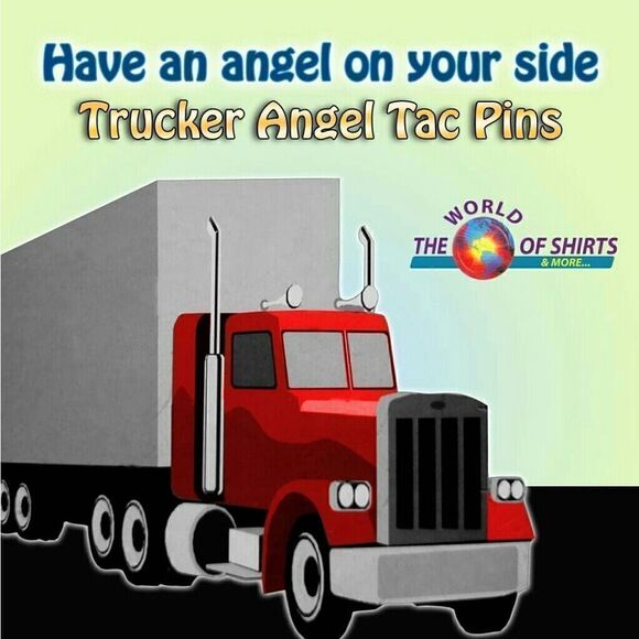 UNISEX TRUCKER ANGEL TAC PIN. GOLD AND SILVER. - Picture 1 of 5